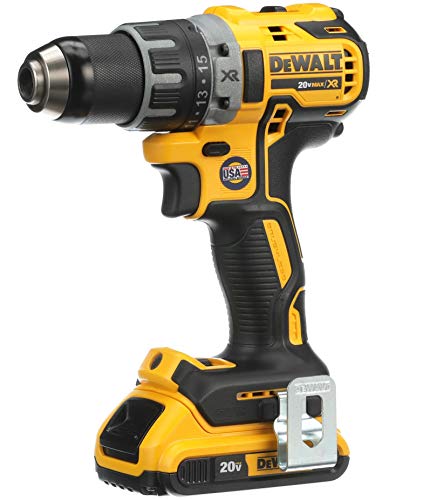 DeWalt DCD791D2 - Kit de taladro compacto sin escobillas, 20 V MAX XR Li-Ion 0,5" 2.0 Ah