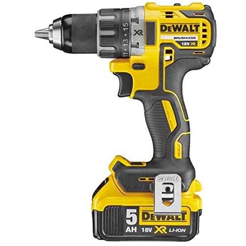 Dewalt DCD791P2-QW DCD791P2-QW-Taladro Atornillador sin escobillas XR 18V 13mm 70Nm con 2 baterías Li-Ion 5,0Ah con maletín TSTAK, 0 W, 18 V, Negro/Amarillo