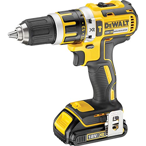 DEWALT DCD795S2-QW - Taladro percutor sin escobillas xr 18v 13mm 60nm li-ion 1,5ah con maletín tstak