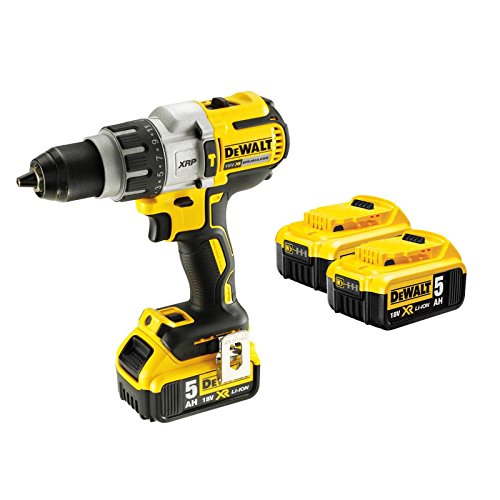 Dewalt DCD996P3-QW Taladro percutor (BL) 18 V/5 Ah, Negro y amarillo, Set de 2 Piezas