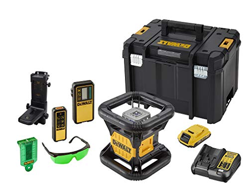 DeWalt DCE079D1G-QW Láser Rotativo Verde con batería 18V 2.0Ah=, Incluye Detector