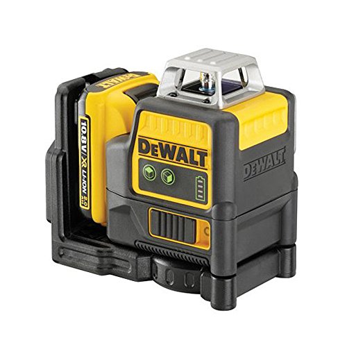 Dewalt DCE0811D1G-QW Láser autonivelante 2 x 360º. Incluye batería DW 10, Amarillo