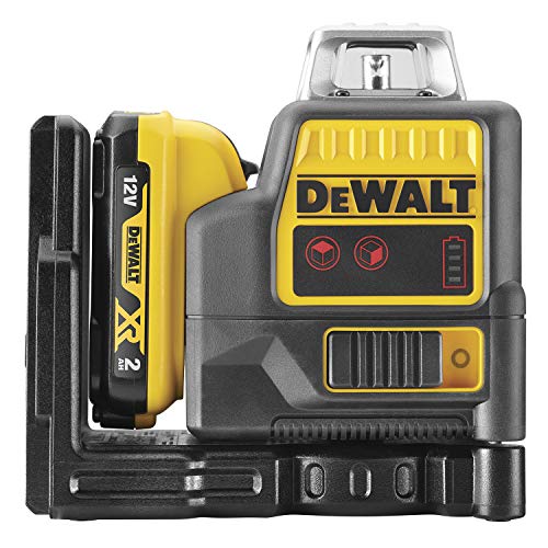 Dewalt DCE0811D1R-QW Láser autonivelante 2 x 360º. Incluye batería DW 10.8 V Lithium, Negro/Amarillo/Verde