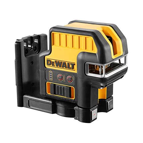 DEWALT DCE0822D1R-QW - Láser autonivelante de 2 líneas en cruz (Horizontal y vertical) y 2 puntos - Incluye batería DW 10,8V Litio - ROJO