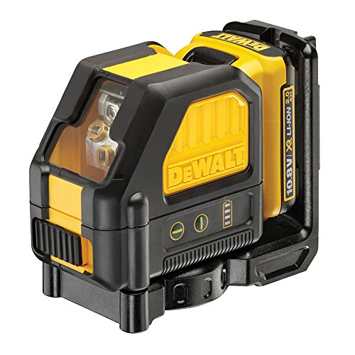 Dewalt DCE088D1G-QW Láser autonivelante de 2 líneas en cruz (Horizontal y vertical), incluye batería DW 10