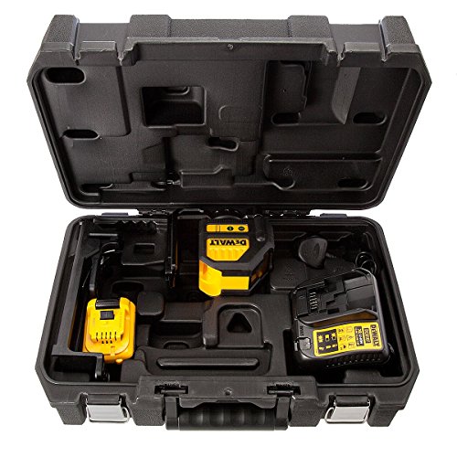 Dewalt DCE088D1G-QW Láser autonivelante de 2 líneas en cruz (Horizontal y vertical), incluye batería DW 10