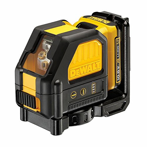 Dewalt DCE088D1R-QW Láser autonivelante de 2 líneas en Cruz (Horizontal y Vertical), Incluye batería DW 10.8V