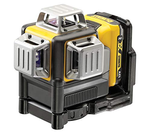 Dewalt DCE089D1G-QW DCE089D1G-QW-Láser autonivelante de 3 lineas de 360º-Incluye batería DW 10,8V Litio-Verde, Negro/Amarillo, 1, Set de 2 Piezas