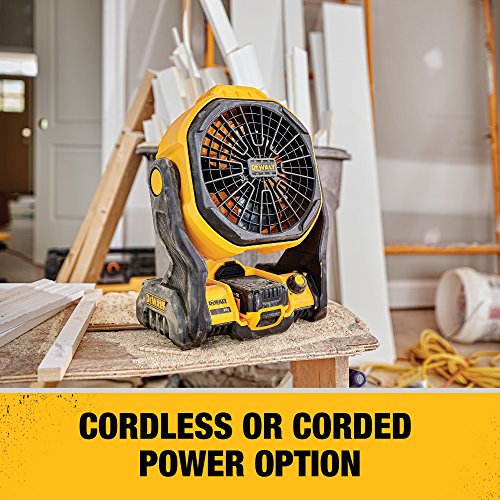 DEWALT DCE511B Ventilador de Trabajo sin Cable de 11", 20 V