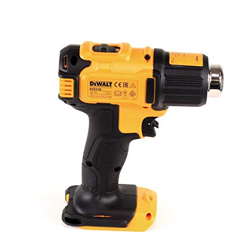 DEWALT DCE530N-XJ DCE530N-XJ-Pistola de Aire Caliente XR 18V 290-530 °C, Schwarz/Gelb