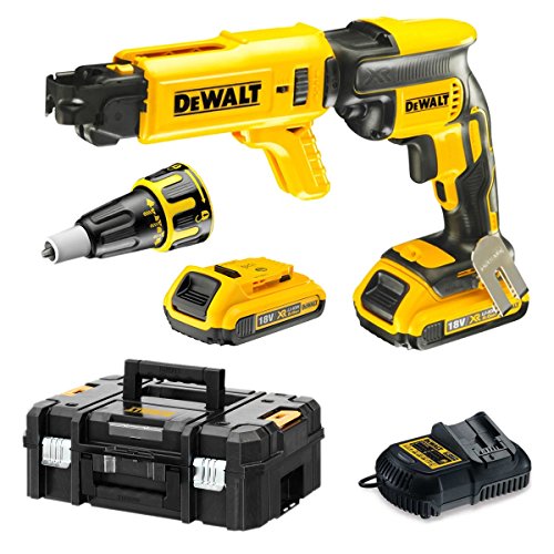 Dewalt DCF620D2K-QW Atornillador Panel yeso sin escobillas XR 18V con 2 baterías Li-Ion 2, 14 W