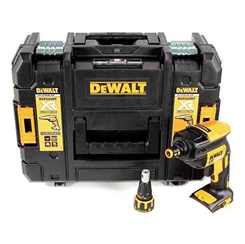 Dewalt DCF620NT-XJ DCF620NT-XJ-Atornillador Panel Yeso sin escobillas XR 18V sin Cargador/batería con maletín TSTAK, 0 W, 18 V