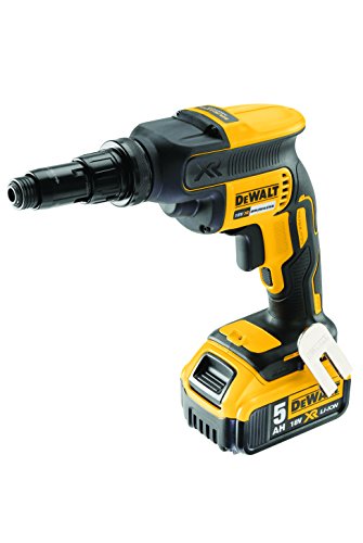 Dewalt DCF622P2-QW Atornillador Estructura Metálica sin escobillas XR 18V con 2 baterías Li-Ion 5, 90 W, 18 V, Negro/Amarillo