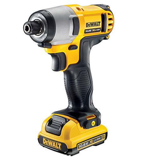 Dewalt DCF815D2-QW Atornillador Impacto XR 10, 9 W, 10.8 V, Negro y amarillo, 1/4"