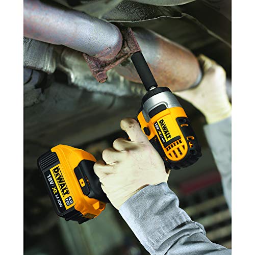 Dewalt DCF880M2-QW DCF880M2-QW-Llave Impacto XR 18V 1/2" 203Nm con 2 baterías Li-Ion 4,0Ah con maletín, 9 W, 18 V, Negro, Amarillo