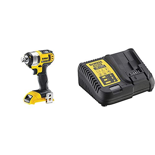 DeWalt DCF880N-XJ Llave de Impacto XR 18V 1/2" 203Nm sin Cargador/batería, 9 W, 18 V + DEWALT DCB115-QW - Cargador XR para baterias de 10,8V - 14,4V - 18V carril Li-Ion