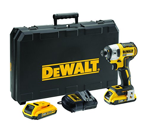 Dewalt DCF887D2-QW DCF887D2-QW-ATORNILLADOR IMPACTO SIN ESCOBILLAS XR 18V, Negro/Amarillo, 18 V/ 400 W