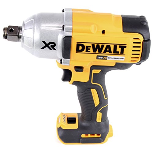 DEWALT DCF897NT-XJ DCF897NT-XJ-Llave Impacto sin escobillas XR 18V 3/4" Alto Par 950Nm con Anillo de retención sin Cargador/batería y con maletín TSTAK II, 18 V, Negro y amarillo, Size