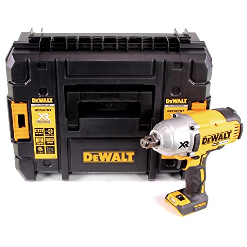 DEWALT DCF897NT-XJ DCF897NT-XJ-Llave Impacto sin escobillas XR 18V 3/4" Alto Par 950Nm con Anillo de retención sin Cargador/batería y con maletín TSTAK II, 18 V, Negro y amarillo, Size