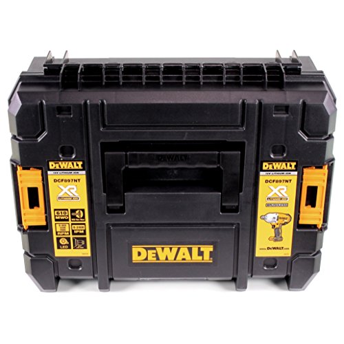 DEWALT DCF897NT-XJ DCF897NT-XJ-Llave Impacto sin escobillas XR 18V 3/4" Alto Par 950Nm con Anillo de retención sin Cargador/batería y con maletín TSTAK II, 18 V, Negro y amarillo, Size