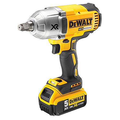 DEWALT DCF899HP2-QW - Llave Impacto a bateria sin escobillas XR 18V 1/2" Alto Par 950Nm con anillo de retención Li-Ion 5,0Ah con maletín TSTAK