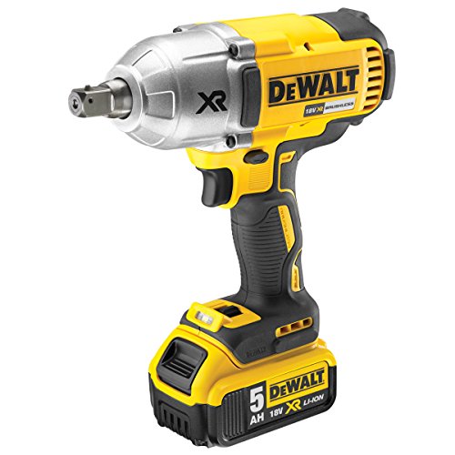 Dewalt DCF899P2-GB - Atornillador de percusión (950 Nm, incluye 2 baterías de ion de litio de 18 V y 5 Ah, incluye maletín)