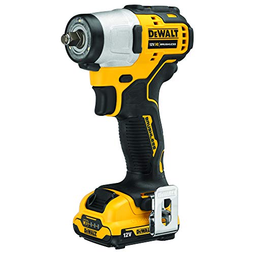 DEWALT DCF902D2K-QW - Llave Impacto sin escobillas XR 12V 3/8" 168Nm con 2 baterías Li-Ion 2Ah + 9 llaves de vaso con maletín TSTAK (8, 10, 11, 12, 13, 14, 15, 16 y 17 mm)