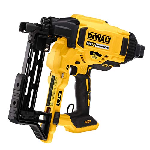 DEWALT DCFS950N-XJ DCFS950N-XJ-Grapadora de Cercas sin escobillas XR 18V sin Cargador/batería para Grapas galvanizadas G12 de 3,7mm diámetro y 50mm Largo, 18 V, Amarillo