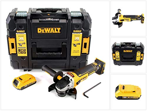 DeWalt DCG 405 NT - Amoladora angular inalámbrica (18 V, 125 mm, sin escobillas, incluye batería de 2 Ah, sin cargador)