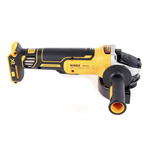 DEWALT DCG405N 18 V XR Amoladora angular sin escobillas, 125 mm, con 2 pilas de 5 Ah y cargador