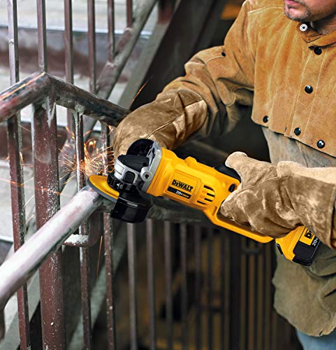 DeWalt DCG412M2-QW Mini-Amoladora XR 18V 125 mm con 2 baterías Li-Ion 4, 9 W, 18 V, Gris y negro