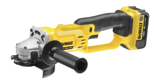 DeWalt DCG412M2-QW Mini-Amoladora XR 18V 125 mm con 2 baterías Li-Ion 4, 9 W, 18 V, Gris y negro