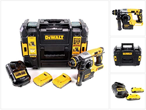 DeWalt DCH 273 D2 18 V Brushless batería Martillo combinado SDS-Plus en Tstak Caja + 2 x DCB 183 2,0 Ah Batería + DCB 105 Cargador