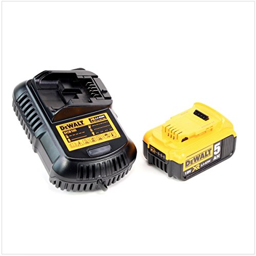 DeWalt DCH 273 P1 18 V Brushless batería Martillo combinado SDS-Plus en Tstak Caja + 1 x DCB 184 5,0 Ah Batería + DCB 105 Cargador