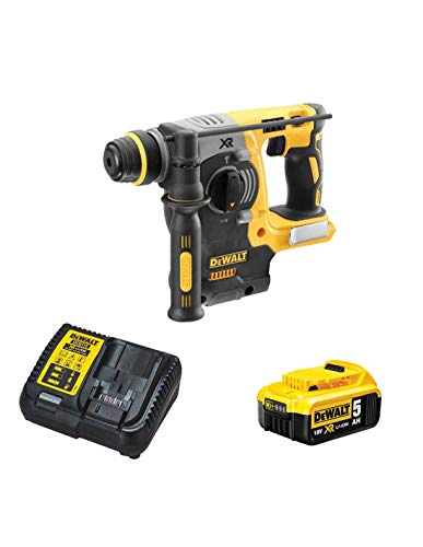 DeWALT DCH273P1-SK Martillo perforador, sin escobillas, SDS plus. 3 modos, 18 V, XR, (1 batería 5,0 Ah Li-ion), motor sin carbón