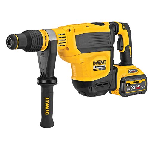 DeWalt DCH614X2-QW DCH614X2-QW-Martillo Electroneumático sin escobillas XR FLEXVOLT 54V SDS-MAX 6kg 45mm 10,5J,2 baterías y maletín