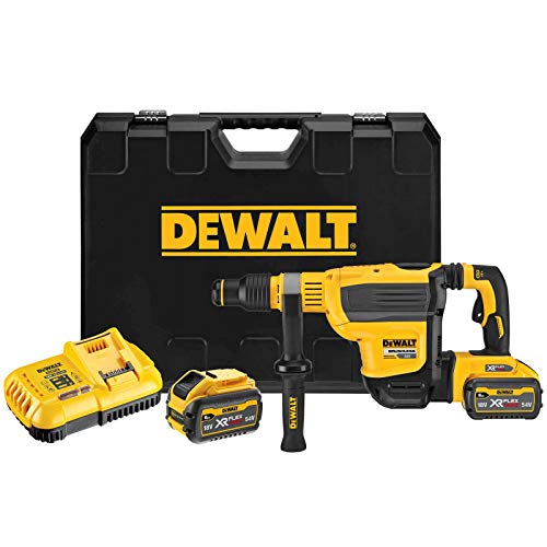 DeWalt DCH614X2-QW DCH614X2-QW-Martillo Electroneumático sin escobillas XR FLEXVOLT 54V SDS-MAX 6kg 45mm 10,5J,2 baterías y maletín