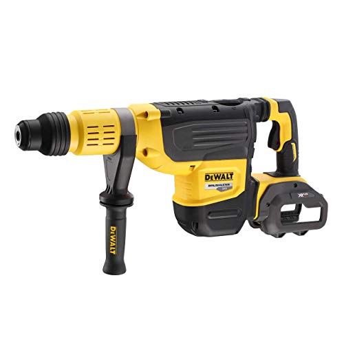 DEWALT DCH773N-XJ DCH773N-XJ-Martillo Electroneumático sin escobillas XR FLEXVOLT 54V SDS-Max10kg 52mm 19,4J 2 Modos sin Cargador/batería con maletín, Schwarz/Gelb