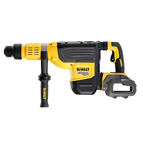 DEWALT DCH773N-XJ DCH773N-XJ-Martillo Electroneumático sin escobillas XR FLEXVOLT 54V SDS-Max10kg 52mm 19,4J 2 Modos sin Cargador/batería con maletín, Schwarz/Gelb