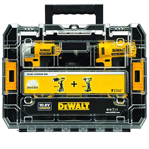 DeWalt DCK211D2T - 10.8V Li-Ion Inalámbrico Compacto Conductor Taladro Y Atornillador De Impacto (Twin Pack)