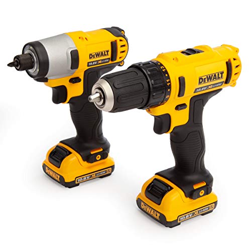 DeWalt DCK211D2T - 10.8V Li-Ion Inalámbrico Compacto Conductor Taladro Y Atornillador De Impacto (Twin Pack)