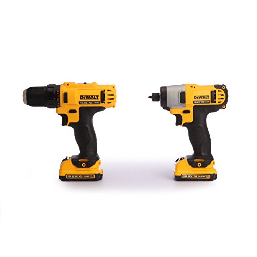 Dewalt DCK211D2T-QW DCK211D2T-QW-KIT 10,8V = Taladro Atornillador Impacto XR + Organizador TSTAK V con 2 baterías Li-Ion 2,0Ah, 1840 W, 10.8 V, Negro/Amarillo