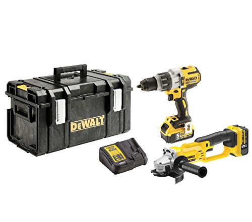 DeWalt DCK278P2-GB Dos de Combo Pack 18 V/5 Ah, 1 pieza, Amarillo; negro; Plata, dck278p2 de QW