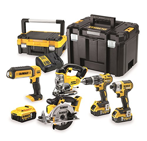 DeWalt dck551p3t-qw Kit de 5 herramientas eléctricas portátiles 18 V 5 Ah – incluye 3 baterías y maletín de transporte