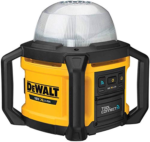 DEWALT DCL074-XJ DCL074-XJ-Luz LED de Área XR 18V 5.000 lúmenes TOOL CONNECT sin cargador/batería, 18 V, Negro Y Amarillo