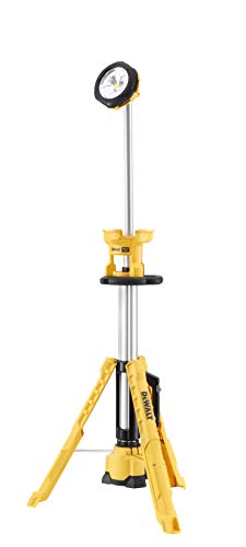 Dewalt DCL079-XJ DCL079-XJ-Foco LED con Trípode XR 18V sin Cargador/batería, 18 V, Amarillo/Negro