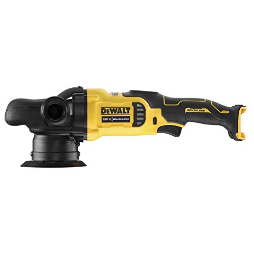 DeWalt DCM848N-XJ - Pulidora de doble acción (18 V, sin batería ni cargador), color amarillo