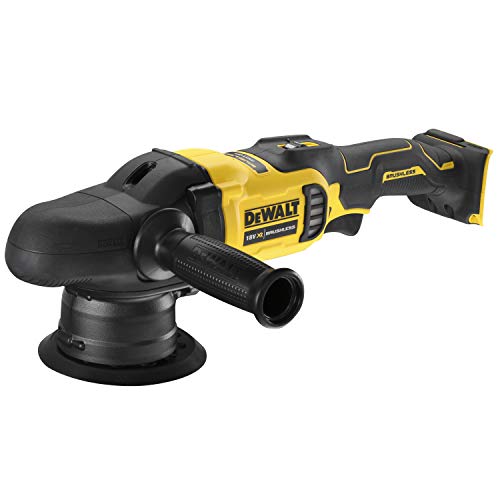 DeWalt DCM848N-XJ - Pulidora de doble acción (18 V, sin batería ni cargador), color amarillo