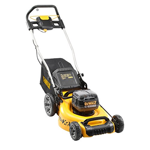 DeWalt DCMW564N-XJ - Cortacésped inalámbrico (2 x 18 V, incluye batería DCB118T2-QW, sin escobillas, 48 cm de ancho de corte, corte y mantillo, incluye cesta de 55 L)