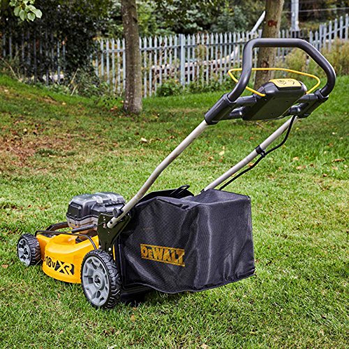 DeWalt DCMW564N-XJ - Cortacésped inalámbrico (2 x 18 V, incluye batería DCB118T3-QW, sin escobillas, 48 cm de ancho de corte, corte y mantillo, incluye cesta de 55 L)